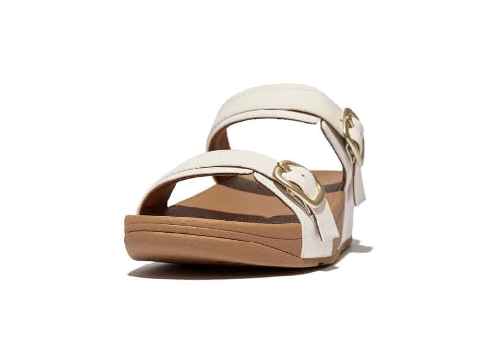 Sandale lulu slide cuir blanche