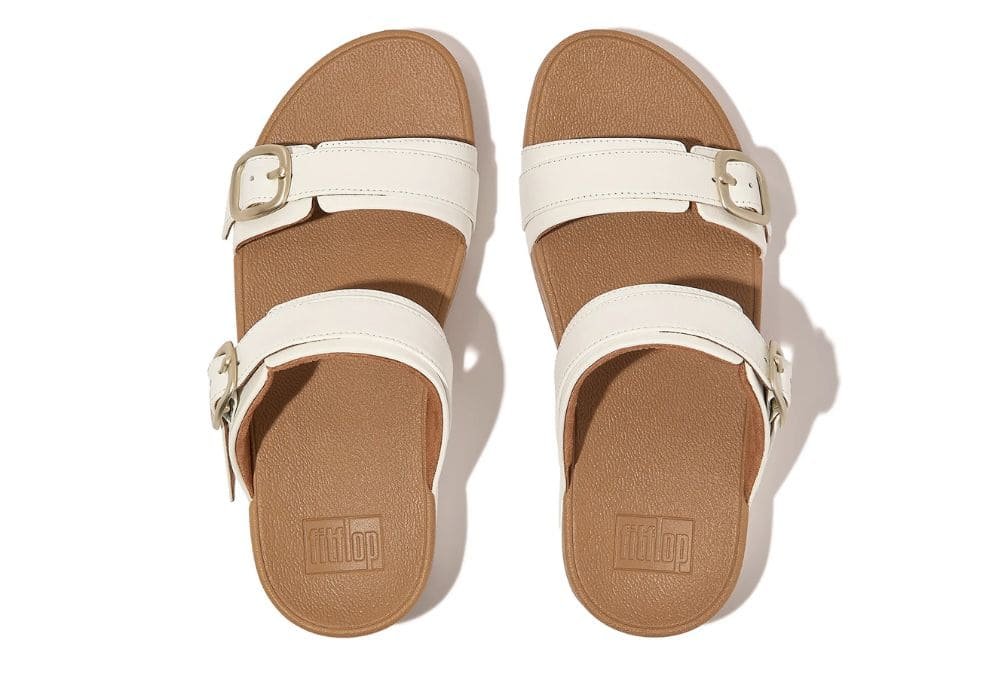 Sandale lulu slide cuir blanche