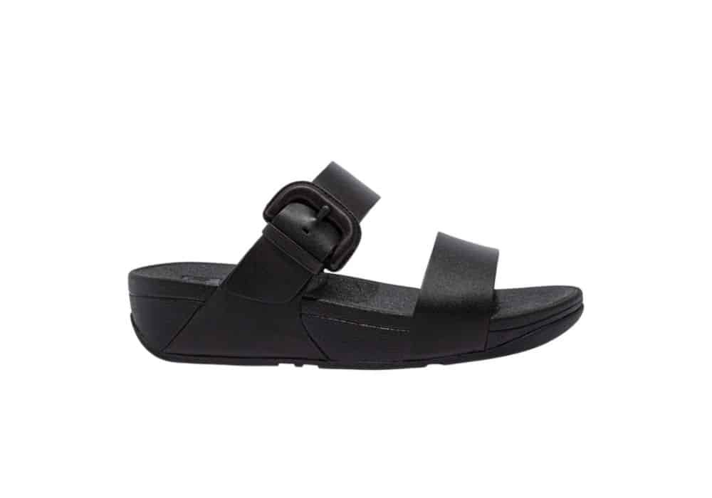Sandale Lulu Slide En Cuir Noir (1)