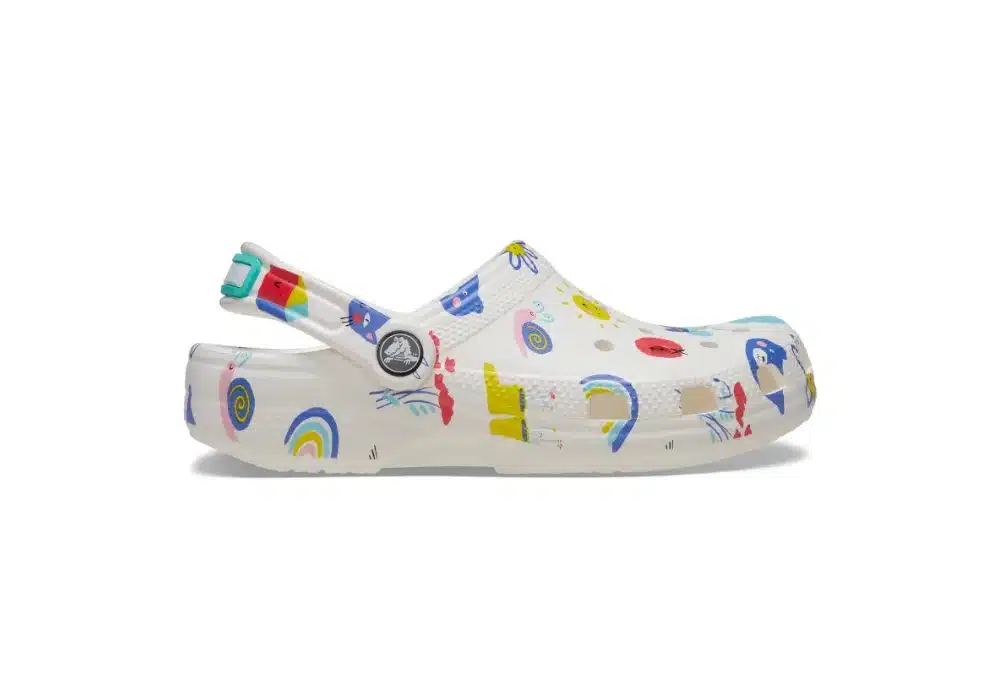 Sabot Crocs Classic Doodle Blanc/Multi