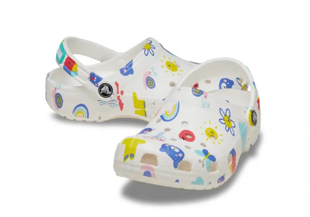Sabot Crocs Classic Doodle Blanc/Multi