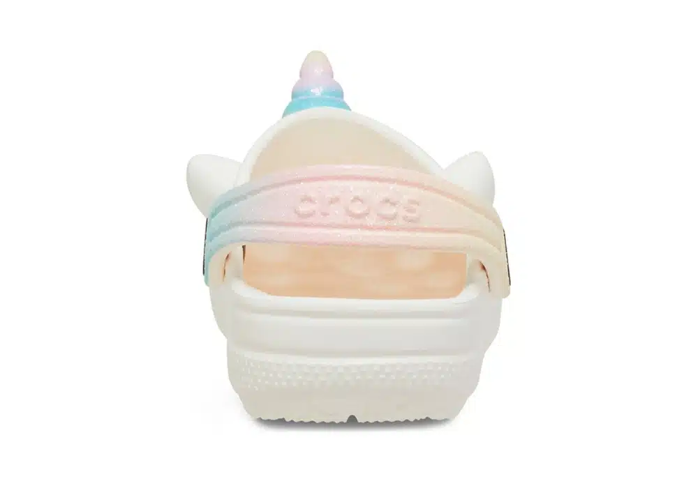Sabot Crocs Classic I AM Rainbow Unicorn Toddler Blanc