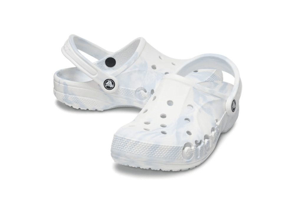 Sabot Crocs Baya Marbled Blanc