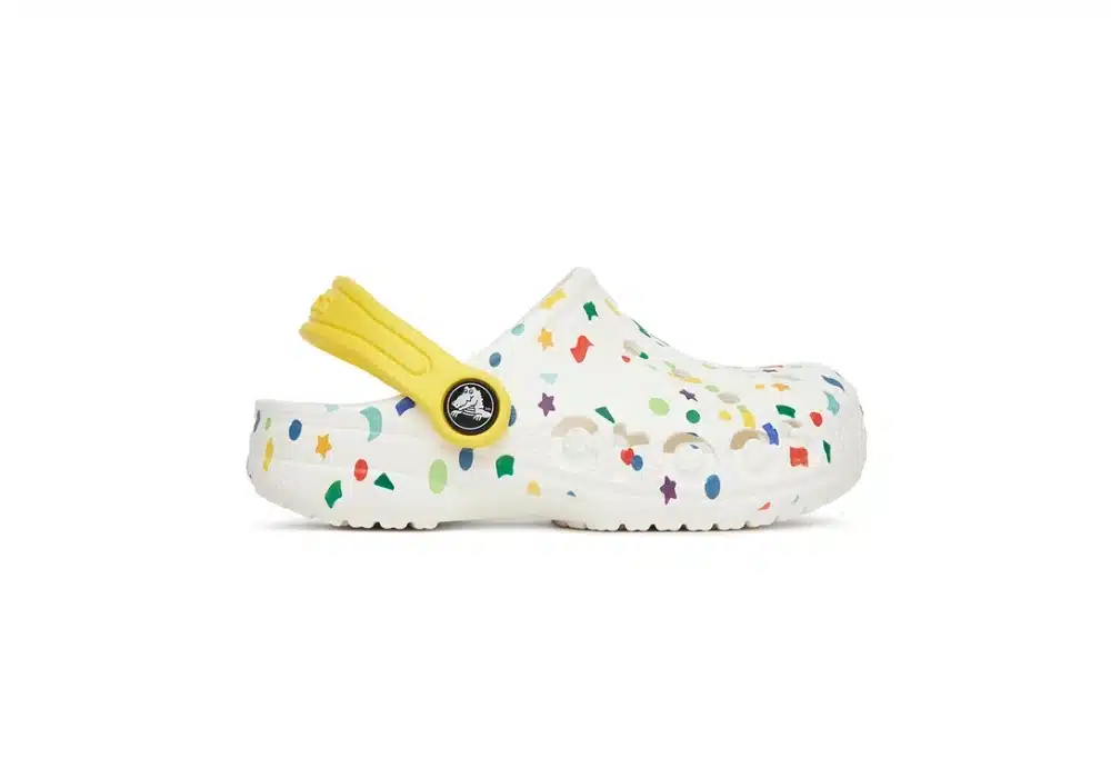 Sabot Crocs Baya Seasonal Printed Kids Blanc