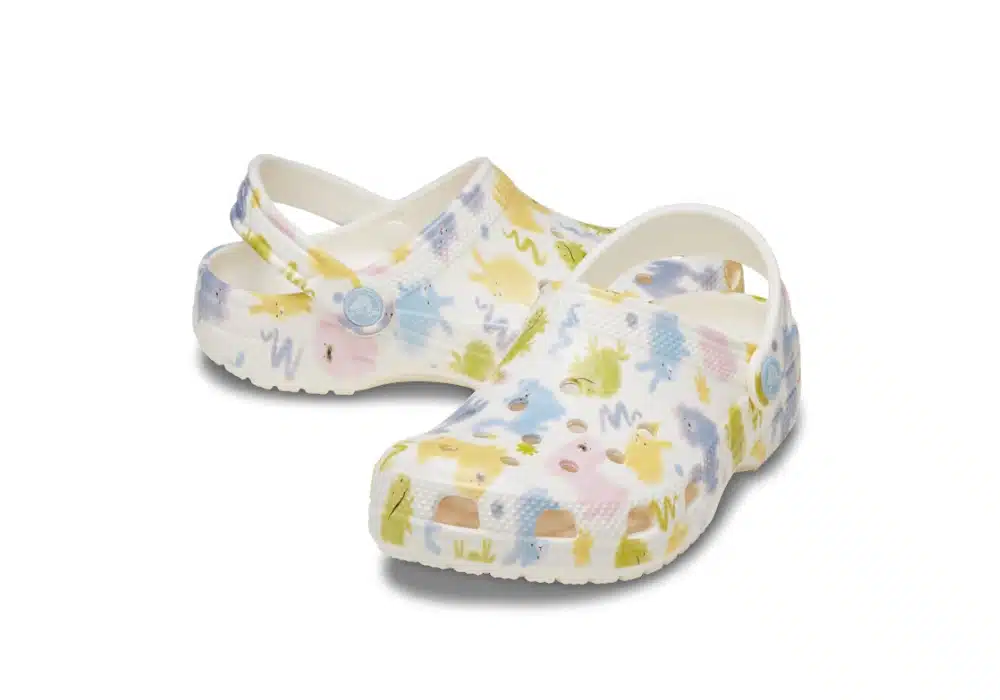 Sabot Crocs Classic Pastel Pets Blanc cassé