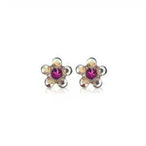 Boucle d'oreilles Fleur Coloris Rose