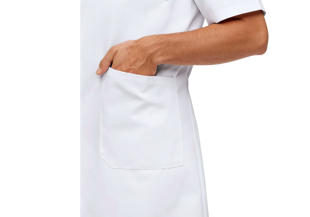 Blouse homme col officier manche courte