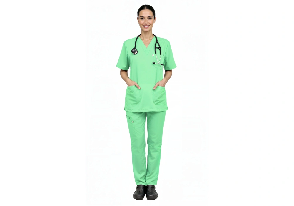 Ensemble Tunique et Pantalon Vert Pistache (7)