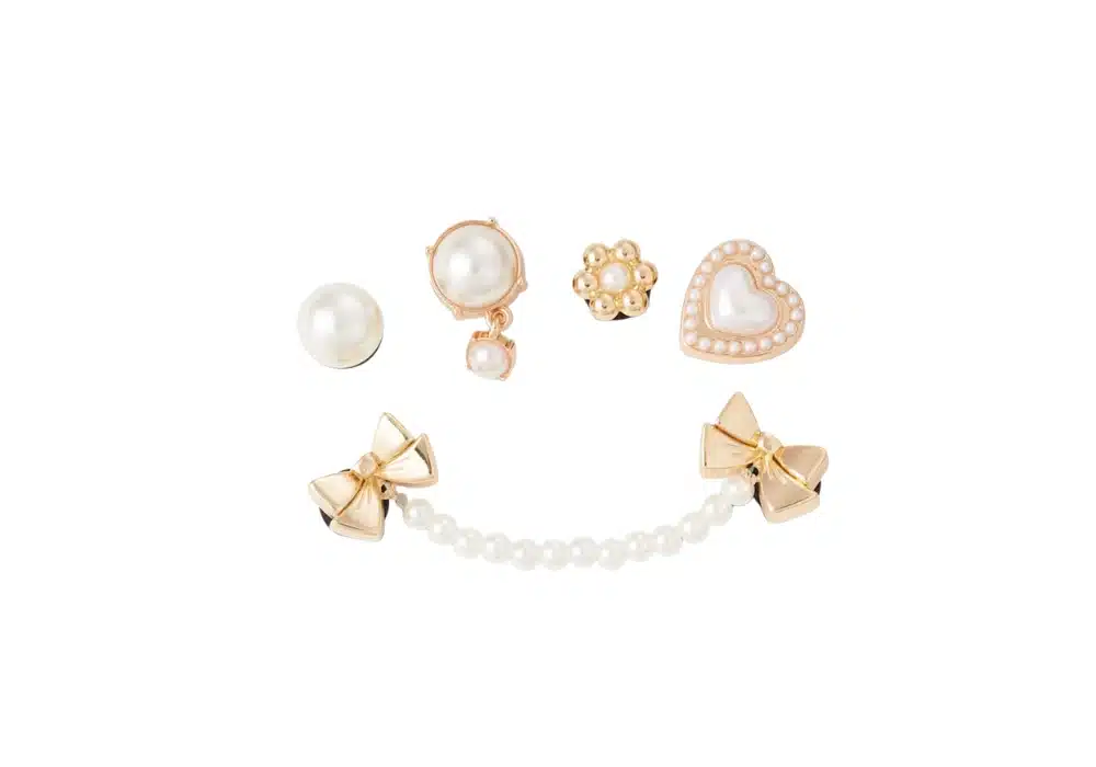 Pack Jibbitz Pearly Gold