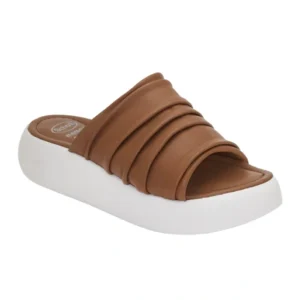 SANDALE BOCA PLISSE LEA-W TAN