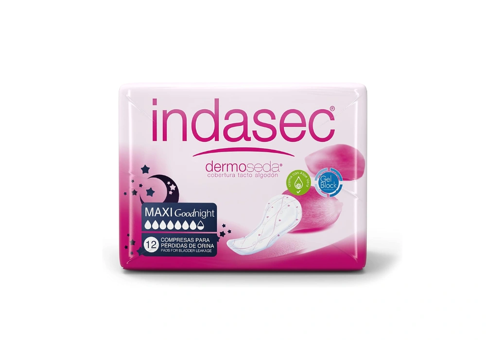 Serviettes pour fuites urinaires Indasec- Maxi Nuit