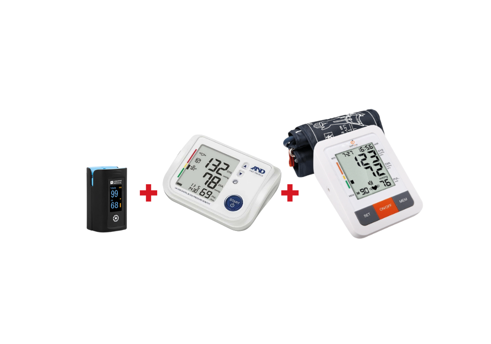Pack 2: Thermomètre + Tensiomètre + Oxymètre