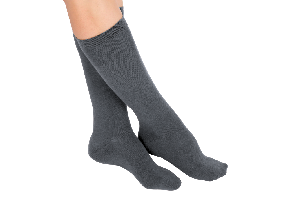 Chaussettes Diabétiques en Bambou Gris foncé