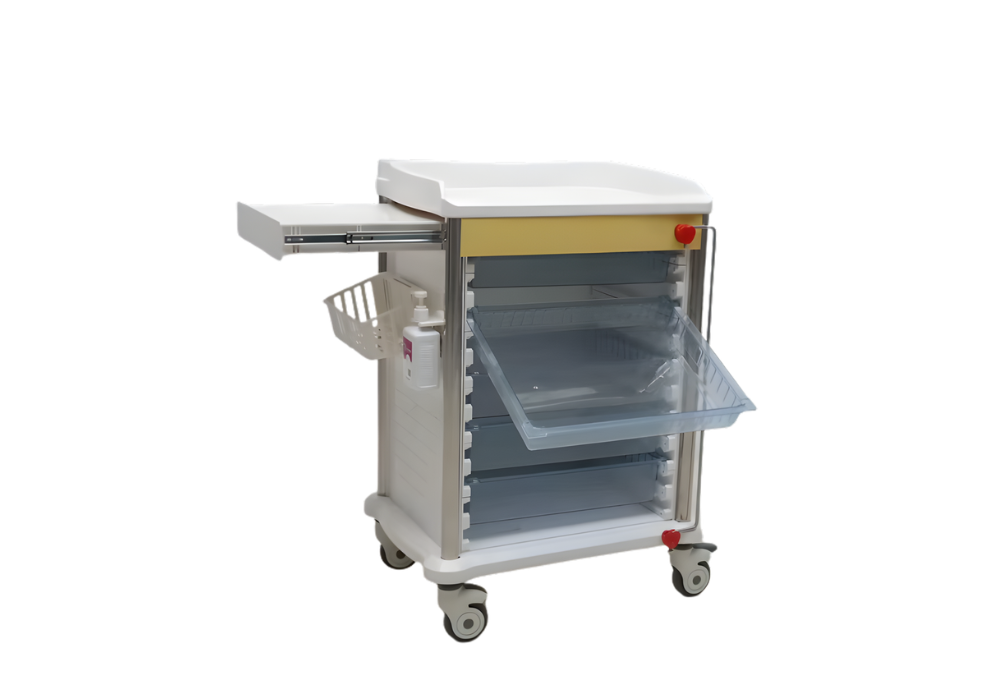 Chariot à médicaments 7 tiroirs compartimentés