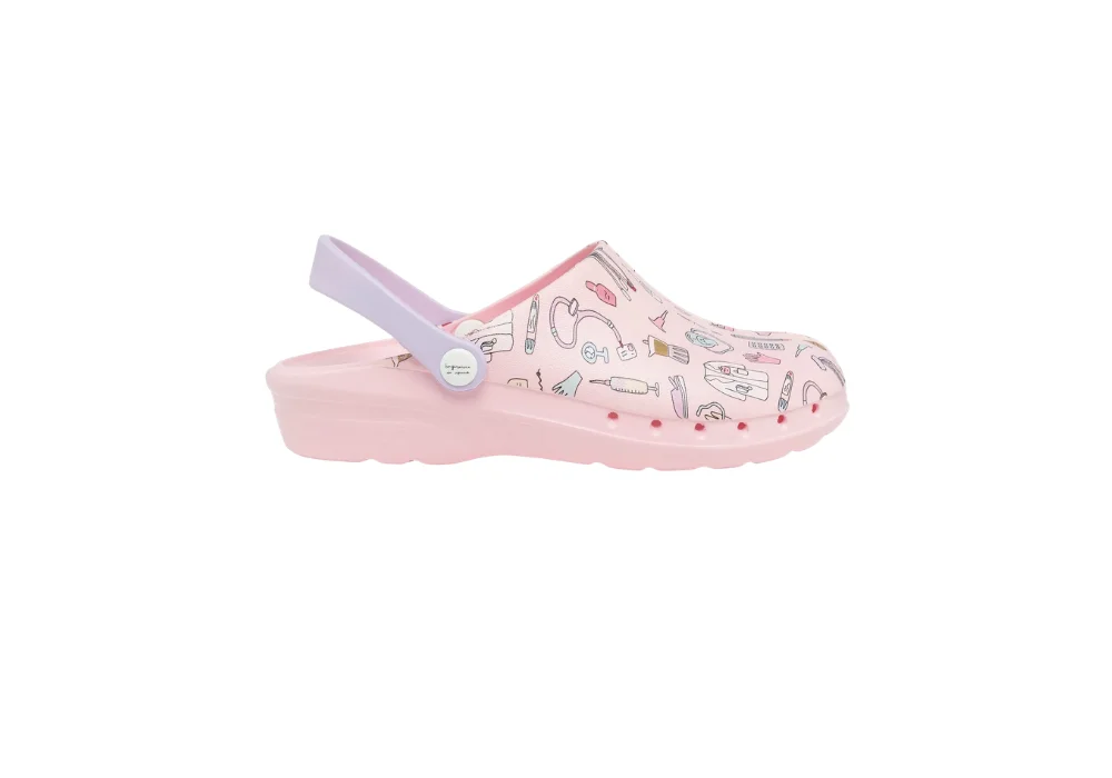 Sabots Oden Print Rose