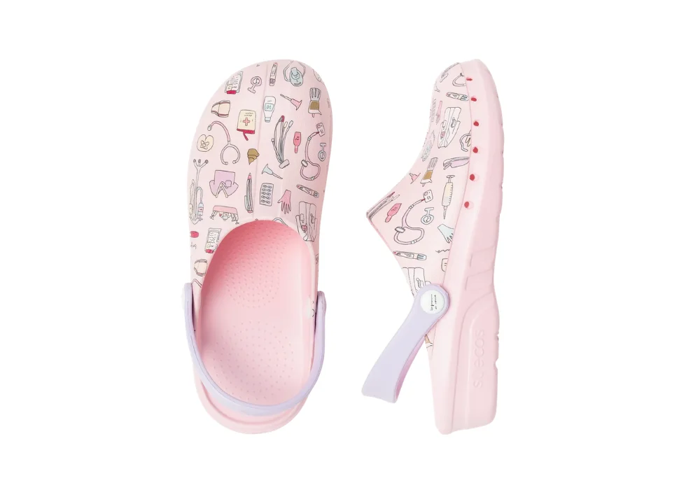 Sabots Oden Print Rose
