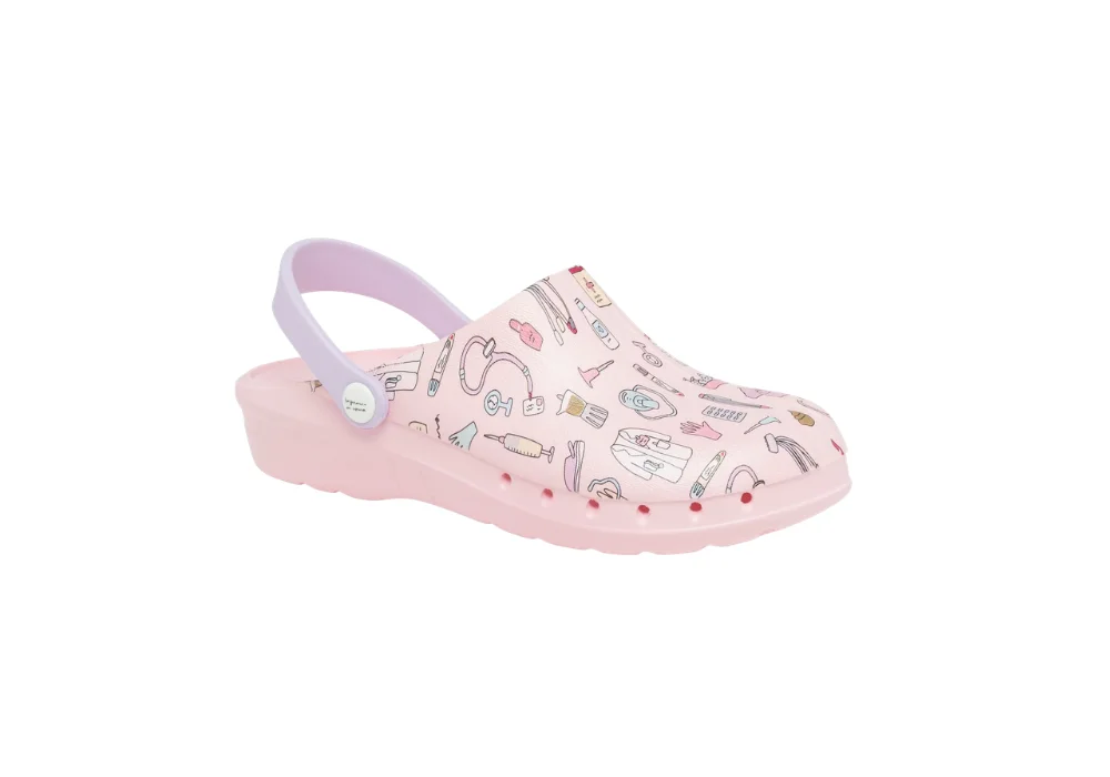 Sabots Oden Print Rose