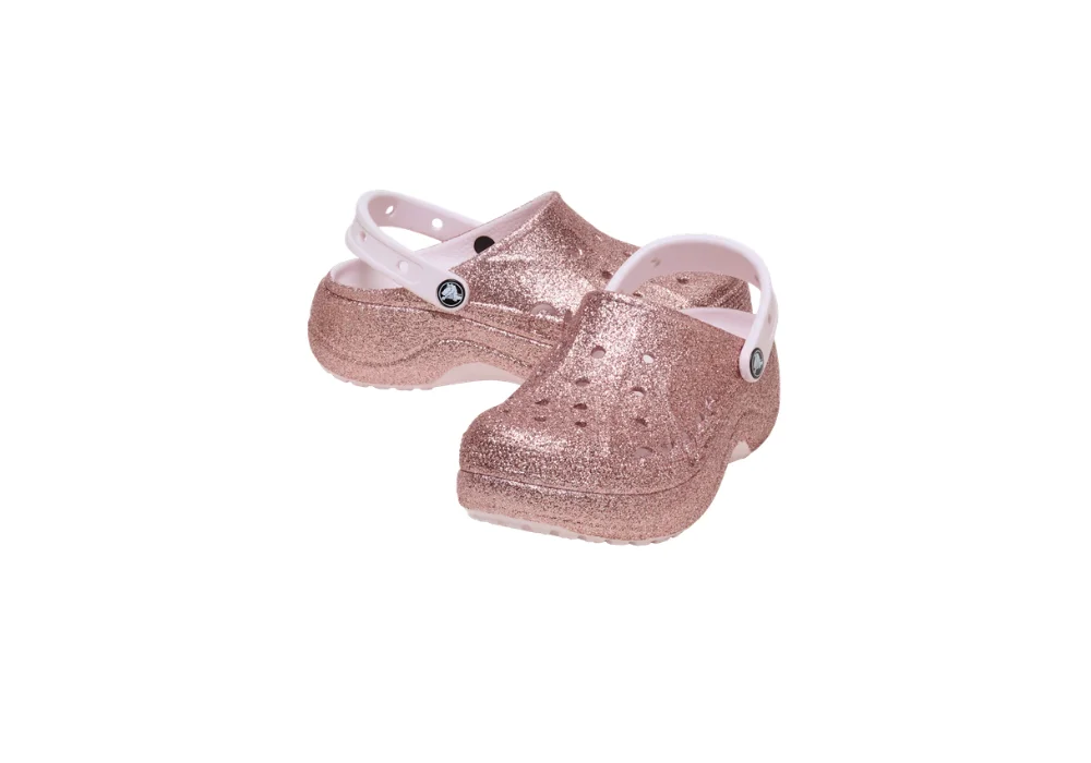 Sabot Baya Platform Glitter Barely Pink