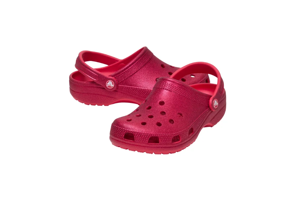 Sabots Classic Glitter Digital Raspberry
