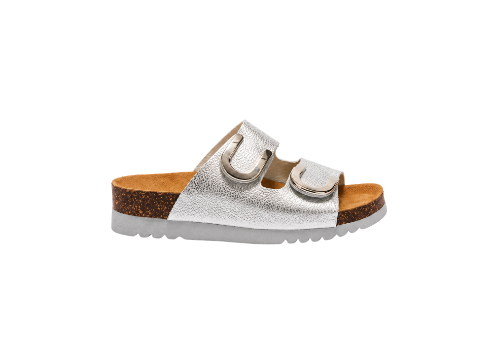 Sandales Monterey 2 straps Argenté