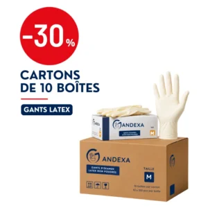 50 Boîtes de Gants Latex